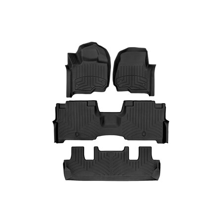 Weathertech Black, Front and Rear and Rear FloorLiner HP 441295-1-7-8IM