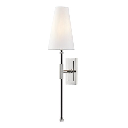 Hudson Valley Lighting Bowery 1 Light Wall Sconce 5 In. Polished Nickel 3721-PN