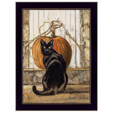 Homeroots Black Cat 3 Black Framed Print Wall Art 406822