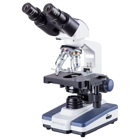 Amscope B120 Student & Professional LED Binocular Compound Microscope 40X-2500X Magnification With 3D Stage B120C
