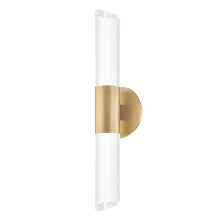 Hudson Valley Lighting Rowe 2 Light Wall Sconce 5.5 In. Aged Brass 6052-AGB