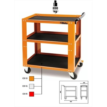 Gizmo C51-O-Easy Trolley - Orange GI671972