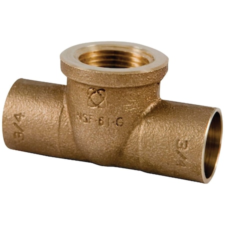 Nibco 1/2'' C x 1/2'' C x 1/2'' F Brass Low Lead Copper Tee BF0270LC