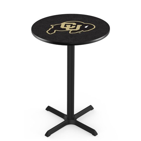 Holland Bar Stool Co 42" Blk Wrinkle Colorado Pub Table, 36" dia. Top L211B4236ColoUn