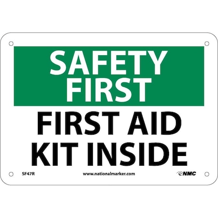Nmc Safety First Aid Kit Inside Sign, SF47R SF47R
