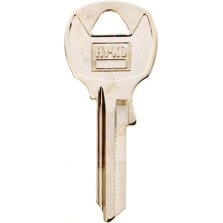 Hy-Ko Key Blank, Brass, Nickel, For: National Cabinet, House Locks and Padlocks 11010NA24