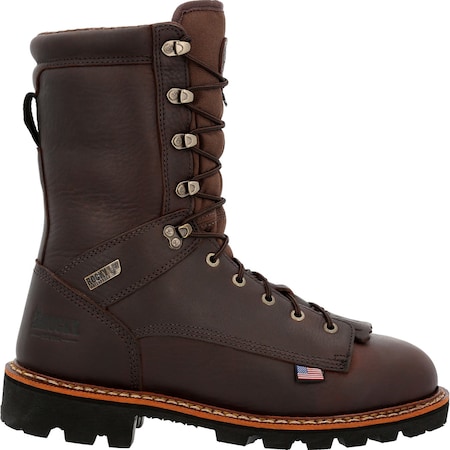 Rocky Waterproof Hunting Boot, 13 W, Leather, 10 in H, Brown RKS0548