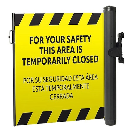 Modus Mounted Barrier, Yellow Belt, Black Frame ZP+EMPP-Y-PTL