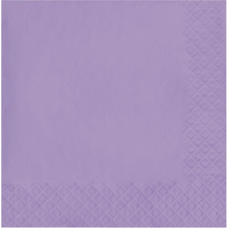 Touch Of Color 6.5" x 6.5" Luscious Lavender Purple Napkins 600 PK 139186135