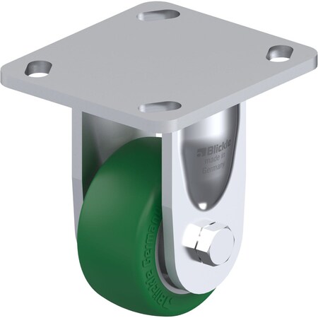 Blickle Rigid Plate Caster, PU, 3-1/8", 505 lb. BHS-ALST 82K-14