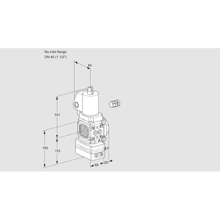 Honeywell Kromschroder Gas Pressure Regulator with Solenoid Valve, 500 mbar, DN 15, IP65 KS88027483