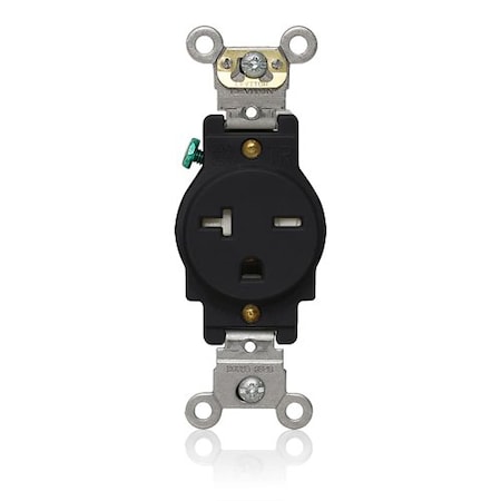 Leviton PlugsandRcptcls, 20A, 250VAC, Blk, Nylon, PK1 T5461-E