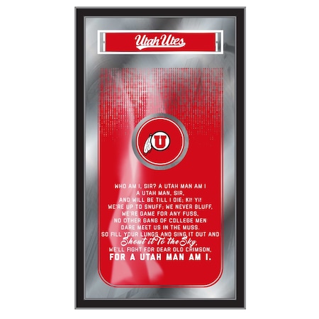 Holland Bar Stool Co Utah 26" x 15" Fight Song Mirror MFghtUtahUn