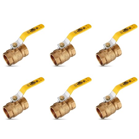 1-1/2" Lead Free Brass Ball Valve, Full Port, Female NPT, 600 WOG – Perfect For Water, Oil, Or Fuel Lines