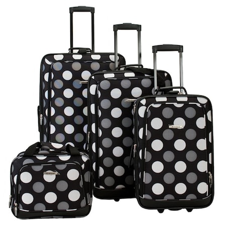 Rockland 4Pc Blackdot Luggage Set F106-BLACK DOT