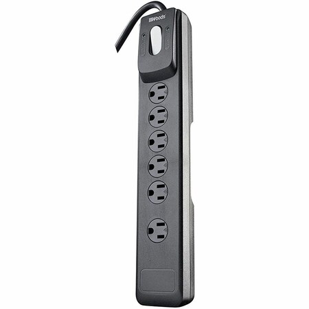 Southwire SurgeProtector, Black, 4-1/2in, 6Outlets 41494