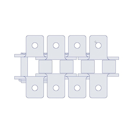 Hkk Chain HKK Riveted Single Pitch Standard w/K-1 Att on Every P, 5/8 P, .4 Dia x 3/8 W RC050RK1EV