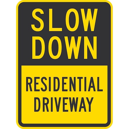 Lyle Residential Driveway, 18x24, High Intensity Prismatic, Yellow G-10798-HI_18x24