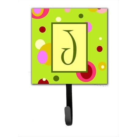 Carolines Treasures Letter J Initial Monogram - Green Leash Holder Or Key Hook CJ1010-JSH4
