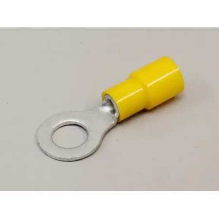 Nichifu Eco-Friendly Polycarbonate Insulated Ring Terminals, Stud 1/4 in TMEX 3.5-6L-YEL