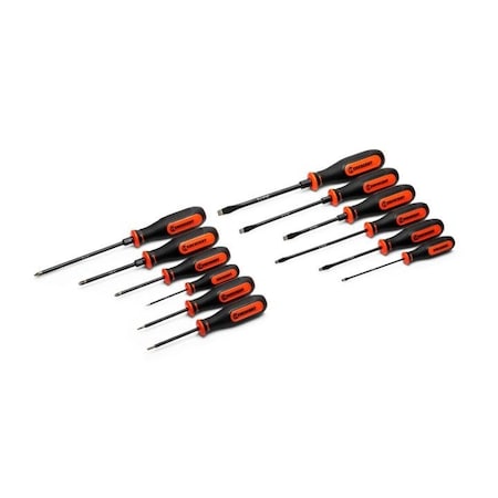 Crescent Screwdriver Set, 12Pc, Mixed, Diamond, Dm CDT12PCSET