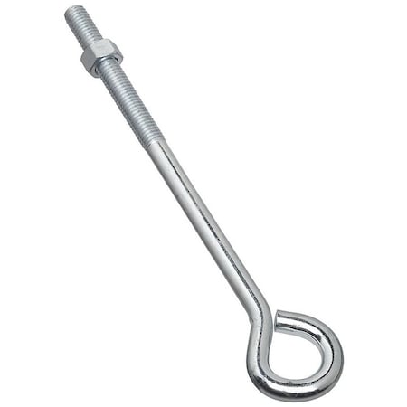 National Hardware Eye Bolt, 1/2-13 Thread, Coarse Thread, 3-3/4 in L Thread N221-333