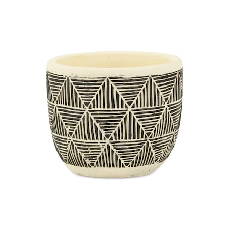 Cheungs 5.75 x 5.75 x 4.75 in. Sankabe Banded Pyramid Pot 5786L