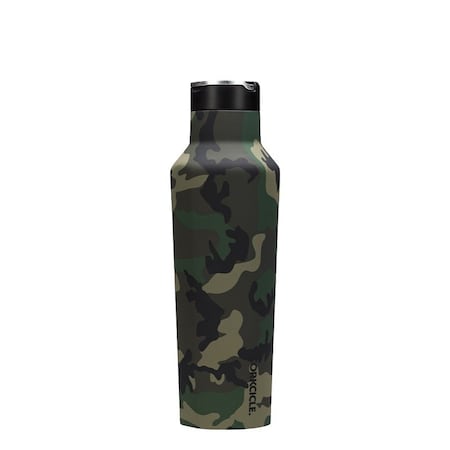 Corkcicle Classic Sport Canteen Series Water Bottle, 20 oz, Stainless Steel/Silicone, Woodland Camo, Insulated 2020PWC