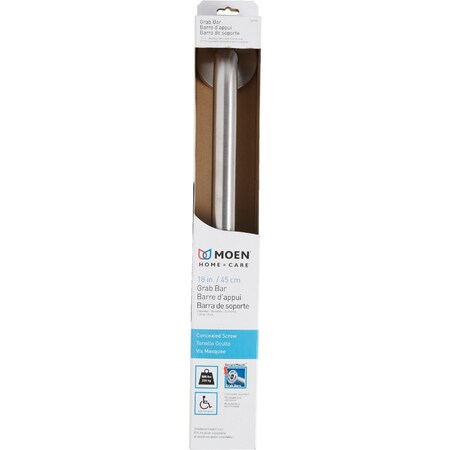 Moen Home Care 18'' Concealed Screw Grab Bar Stainless Steel L8718