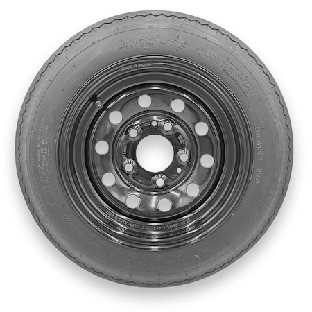 Rubbermaster - Steel Master 4.80-12 4 Ply 5 On 4.5 Bolt, Black Wheel Assemblies 599405BLK