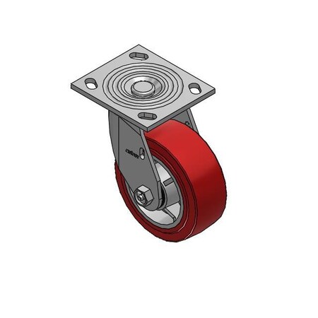 Colson 4 Series Swivel Plate Caster - Polyurethane on Polyolefin 5" Dia. 750 Lb. 4.05109.929