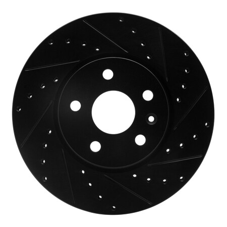 Dynamic Friction Co DFC Brake Rotor - Drilled and Slotted - Black 633-45016R