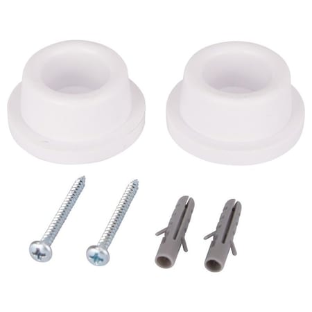 Prosource Door Stop, 1-3/4 in Dia Base, 1-25/32 in Dia Base x 15/16 in H Projection, Rubber 20276PHB-PS