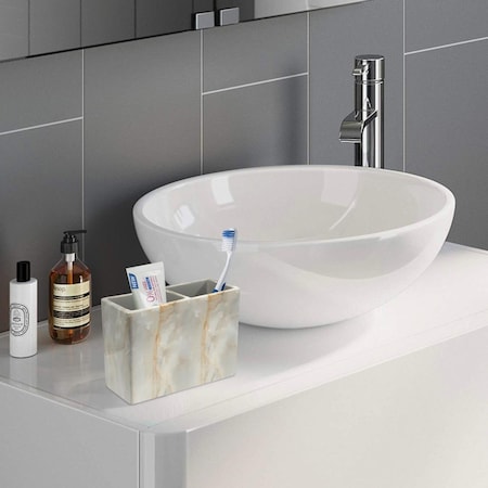 Nu Steel Stone Hedge Resin Toothbrush Holder RES566-4H