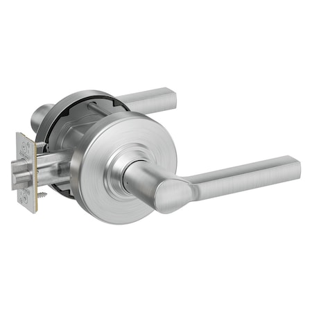 Schlage Grade 1 Storeroom Cylindrical Lock, Less Cylinder, Latitude Lever with Rose, Satin Chrome Finish PC80L LAT 626