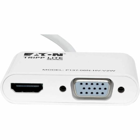 Tripp Lite 6IN MINI DISPLAYPORT TO HDMI VGA 4K ADAPTER CONVERTER CABLE MDP TO HDMI VGA 6INC P137-06N-HV-V2W