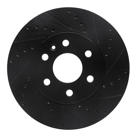 Dynamic Friction Co DFC Brake Rotor - Drilled and Slotted - Black 633-48062R