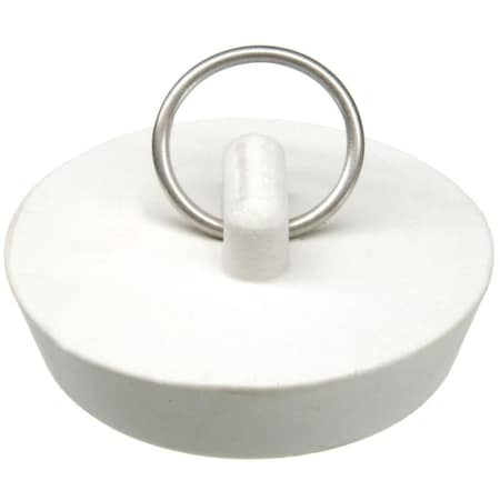 Danco Drain Stopper, Rubber, White, For 134 in Drain, Universal Sink 88272