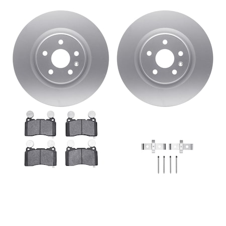 Dynamic Friction Co DFC GEOSPEC Coated Rotors with 5000 Brake Pads - Ceramic and Hardware 4512-45059