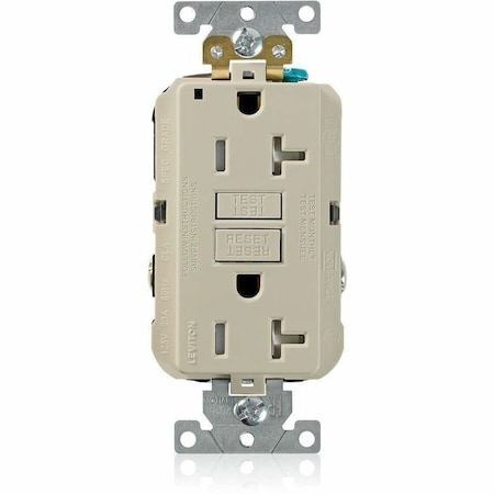 Leviton Plugs&Rcptcls, 20A, 125VAC, Ivory, Polycarb G5362-TI