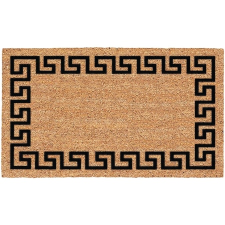 Americo Home Greek Key 18'' x 30'' Coir/Vinyl Door Mat 77FLGKY830