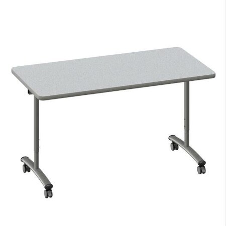 Correll Rectangle Premium Sit To Stand HPL Flip Top Table, 60 in W, 28 in to 38 in H, Particleboard Top FTS3060-15-14-13