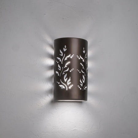 Luxury Lighting Asavva 13 in Tall Vine Ceramic Outdoor Wall Light, Rubbed Bronze Paint Finish, 2PK (2) 411-80-ABr-ud-7-17