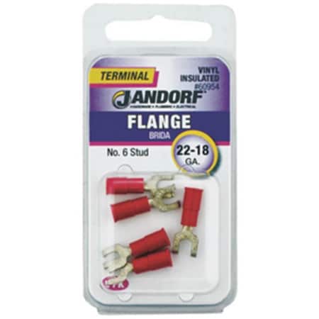 Jandorf Specialty Hardw 60954 Vinyl Insulated Flange Terminal 2218 ga., 6 in. Stud 3401643