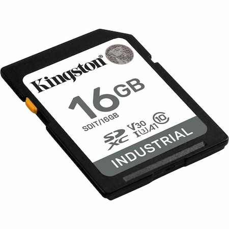 Kingston 16GB SDHC INDUSTRIAL -40C TO 85C C10 UHS-I U3 V30 A1 PSLC SDIT/16GB