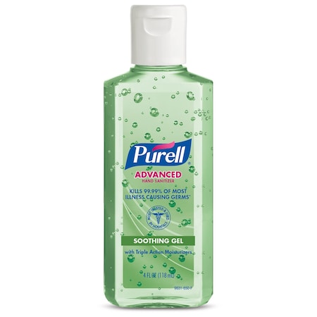 Purell Hand Sanitizer Aloe Gel, 4oz Portable Flip Cap Bottle, PK24 9631-24