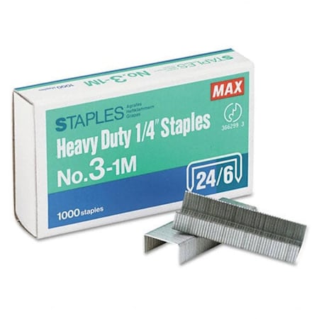 Max Usa Max Hd-3Df Flat Clinch - 1-1000Pk .25 In. Staples MXB31M
