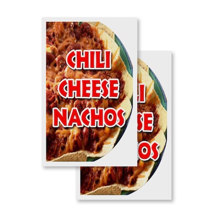 Signmission Chili Cheese Nachos, Vinyl Decals Only 24 Inch x 36 Inch, Vinyl Decal, 2PK DSB-2436-2PACK-Chili Cheese Nachos