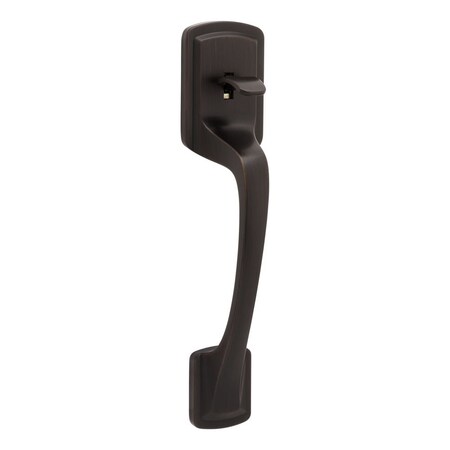 Kwikset Prague Handle Only; No Deadbolt with RCAL Latch and RCS Strike Venetian Bronze Finish 814PGH-11P