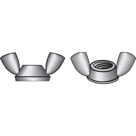 Hillman 1/4 in. Zinc-Plated Steel SAE Wing Nut, 100PK 7180249